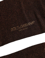 Dolce & Gabbana Men Brown Viscose Over The Calf Accessory Socks