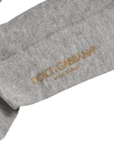 Dolce & Gabbana Men Gray Viscose Over The Calf Accessory Socks
