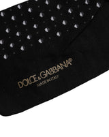 Dolce & Gabbana Black Polka Dot Over The Calf Accessory Socks