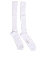 Dolce & Gabbana Men White Viscose Over The Calf Accessory Socks