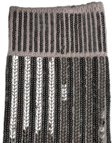 Dolce & Gabbana Gray Sequin Cotton Knit Mid Calf Accessory Socks