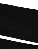 Dolce & Gabbana Men Black Viscose Logo Knee High Accessory Socks