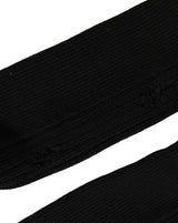 Dolce & Gabbana Men Black Cotton Distressed Mid Calf Accessory Socks