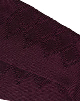 Dolce & Gabbana Burgundy Wool Crest Logo Knee High Accessory Socks