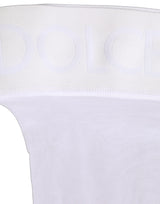 Dolce & Gabbana .White Nylon Logo Calf Long Women Accessory Socks
