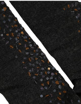 Dolce & Gabbana Dark Gray Sequined Wool Knee High Accessory Socks