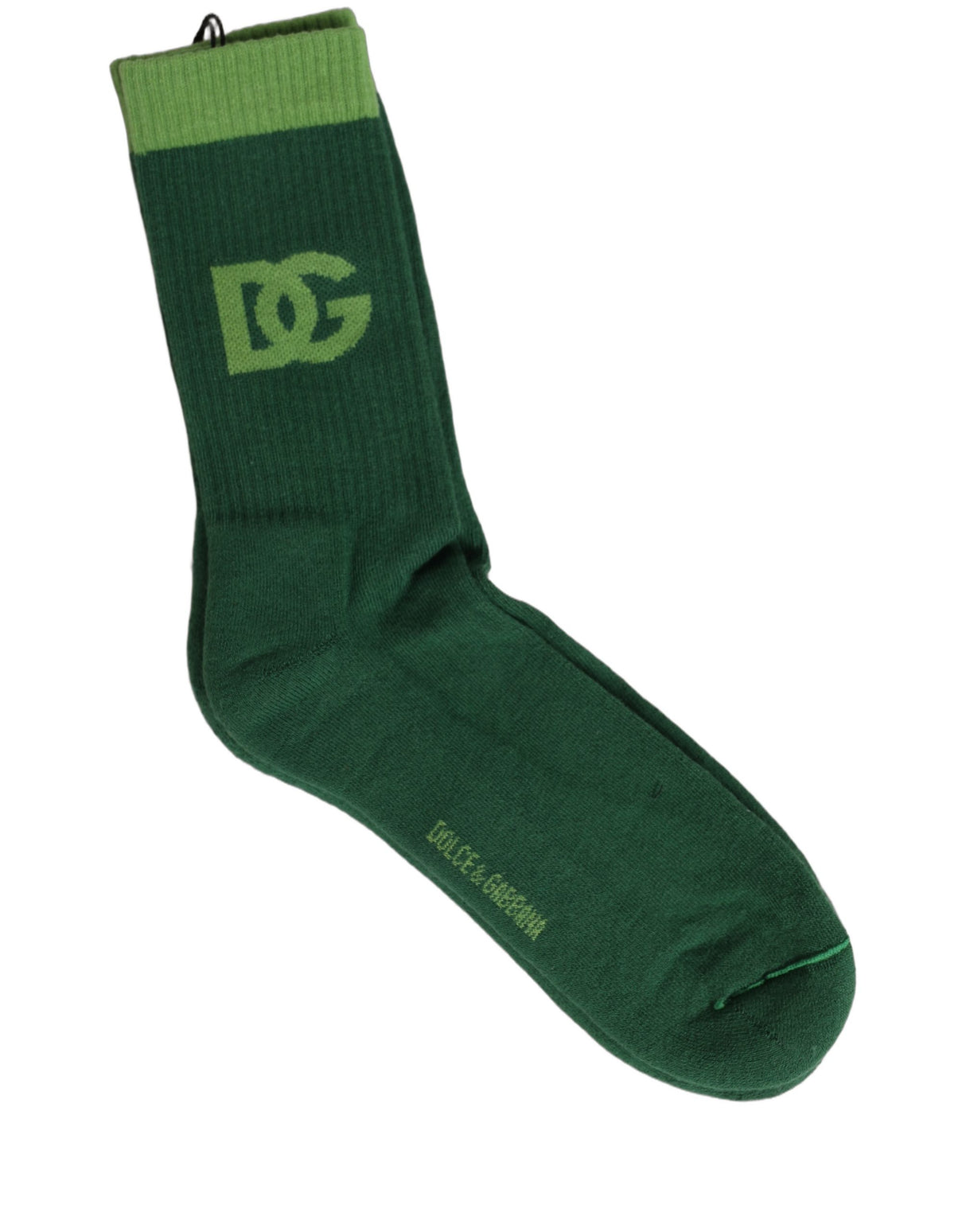 Dolce & Gabbana Green DG Logo Nylon Mid Calf Accessory Socks