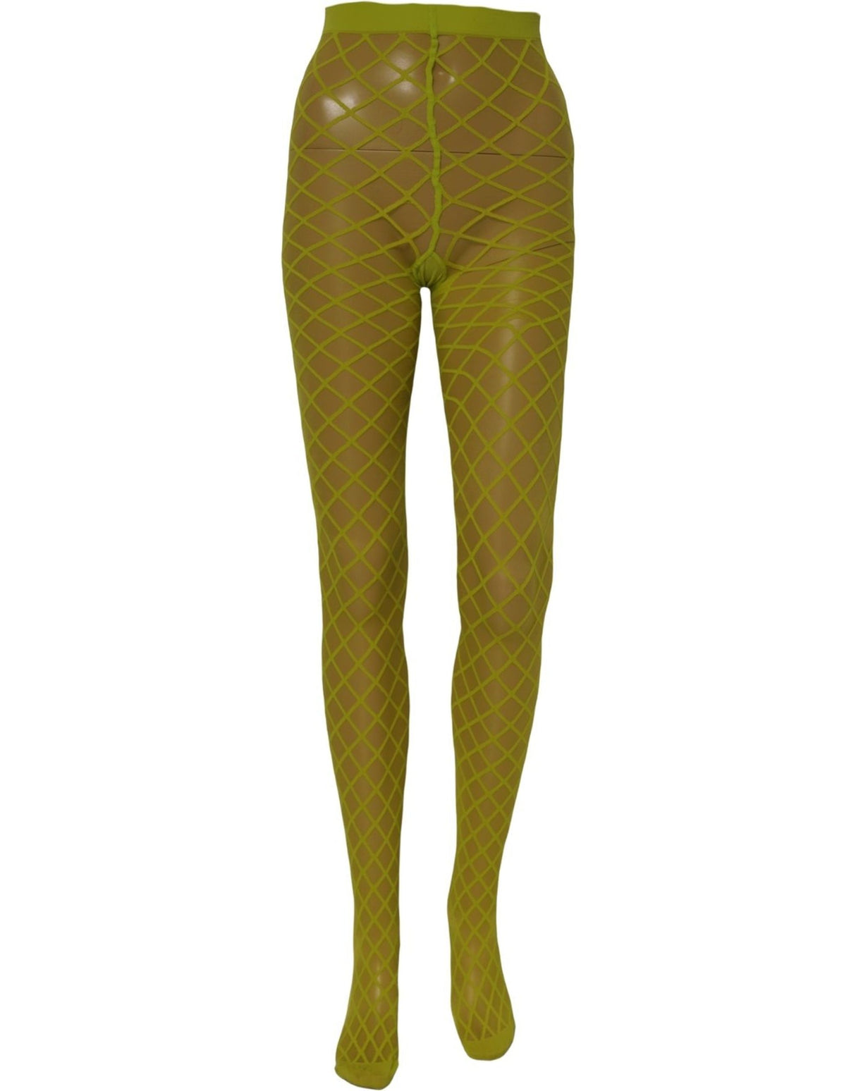 Dolce & Gabbana Green Nylon Fishnet Pantyhose Stockings Socks