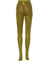 Dolce & Gabbana Green Nylon Fishnet Pantyhose Stockings Socks