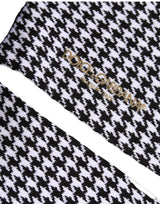 Dolce & Gabbana Black White Houndstooth Mid Calf Accessory Socks