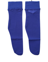 Dolce & Gabbana Royal Blue Mid Calf Sheer Nylon Accessory Socks