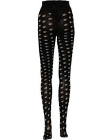 Dolce & Gabbana Black Polka Dot Fishnet Pantyhose Stockings Socks