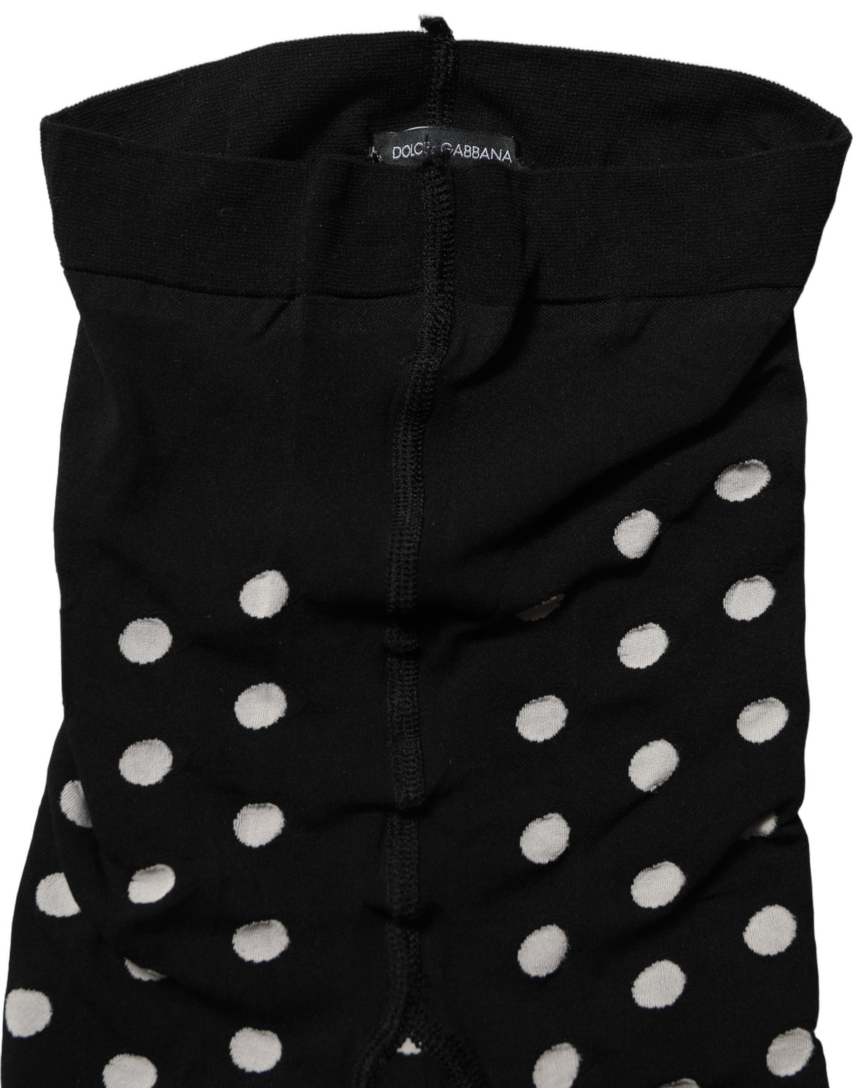 Dolce & Gabbana Black Polka Dot Fishnet Pantyhose Stockings Socks