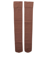 Dolce & Gabbana Brown Nylon Stretch Over The Calf Stockings Socks