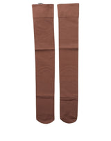 Dolce & Gabbana Brown Nylon Stretch Over The Calf Stockings Socks