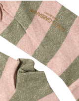 Dolce & Gabbana Gray Pink Stripes Mid Calf Accessory Socks