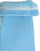 Dolce & Gabbana Light Blue Cotton Ribbed Mid Calf Accessory Socks