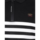 Paul & Shark Black Cotton Polo Shirt