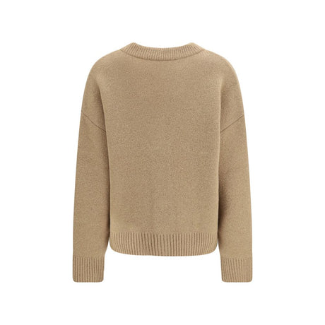 Ami Paris Beige Alpaca Vicugna Pacos Cardigan