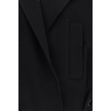Max Mara Black Wool Oves Aries Full-Length Jacket
