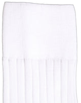 Dolce & Gabbana White Cotton Ribbed Logo Over The Calf Women Socks