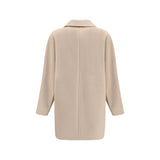 Max Mara Beige Wool Oves Aries Full-Length Jacket