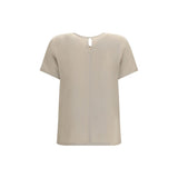 Max Mara Beige Silk T-Shirt