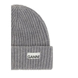 Ganni Gray Wool Oves Aries Beanie