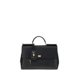 Dolce & Gabbana Black Calf Leather Bos Taurus Shoulder Bag