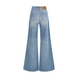Chloé Blue Cotton Flared Jeans