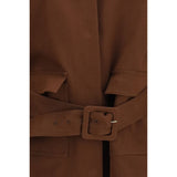 Fabiana Filippi Brown Cotton Full-Length Jacket