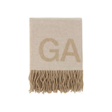 Ganni White Wool Oves Aries Foulard