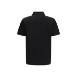 Moncler Black Cotton Polo Shirt