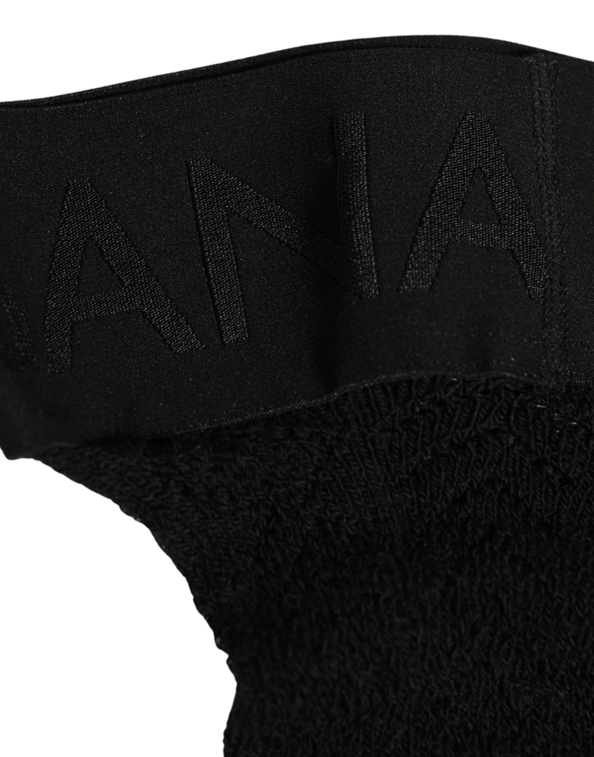 Dolce & Gabbana Black Wool Logo Calf Long Women Accessory Socks