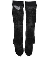 Dolce & Gabbana Black Floral Nylon Stretch Over The Calf Socks
