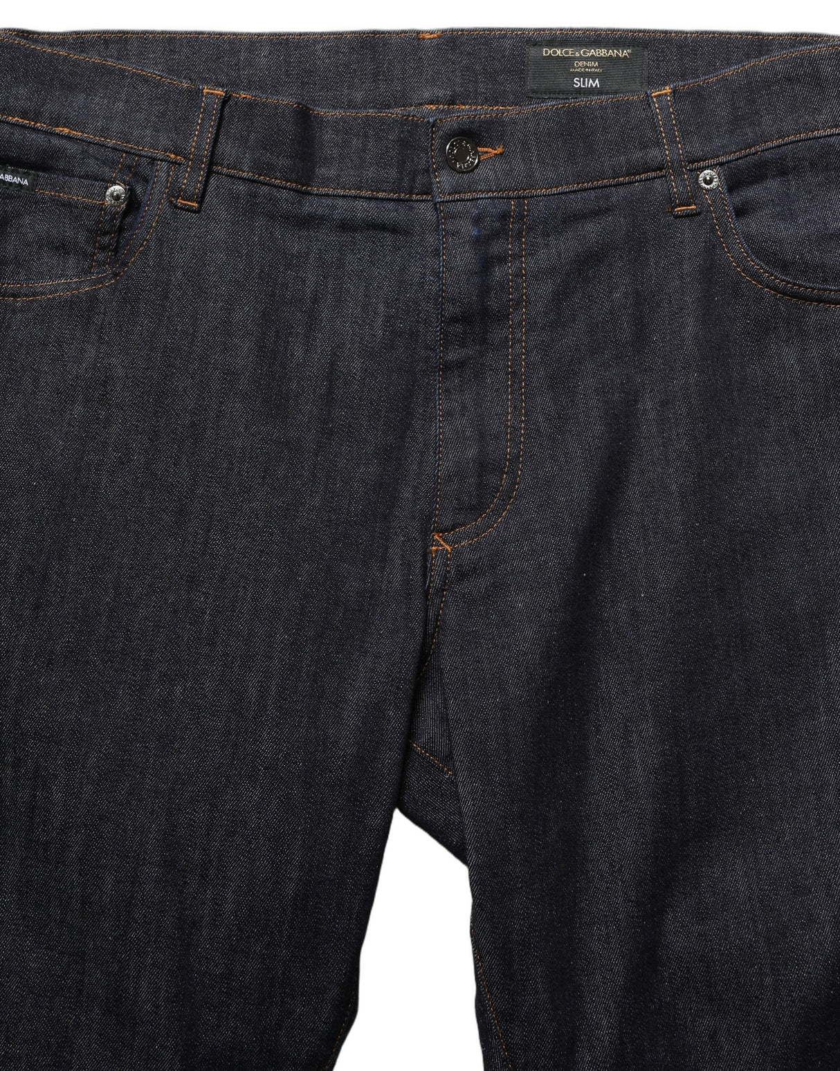 Dolce & Gabbana Dark Gray Cotton Slim Fit Men Denim Jeans