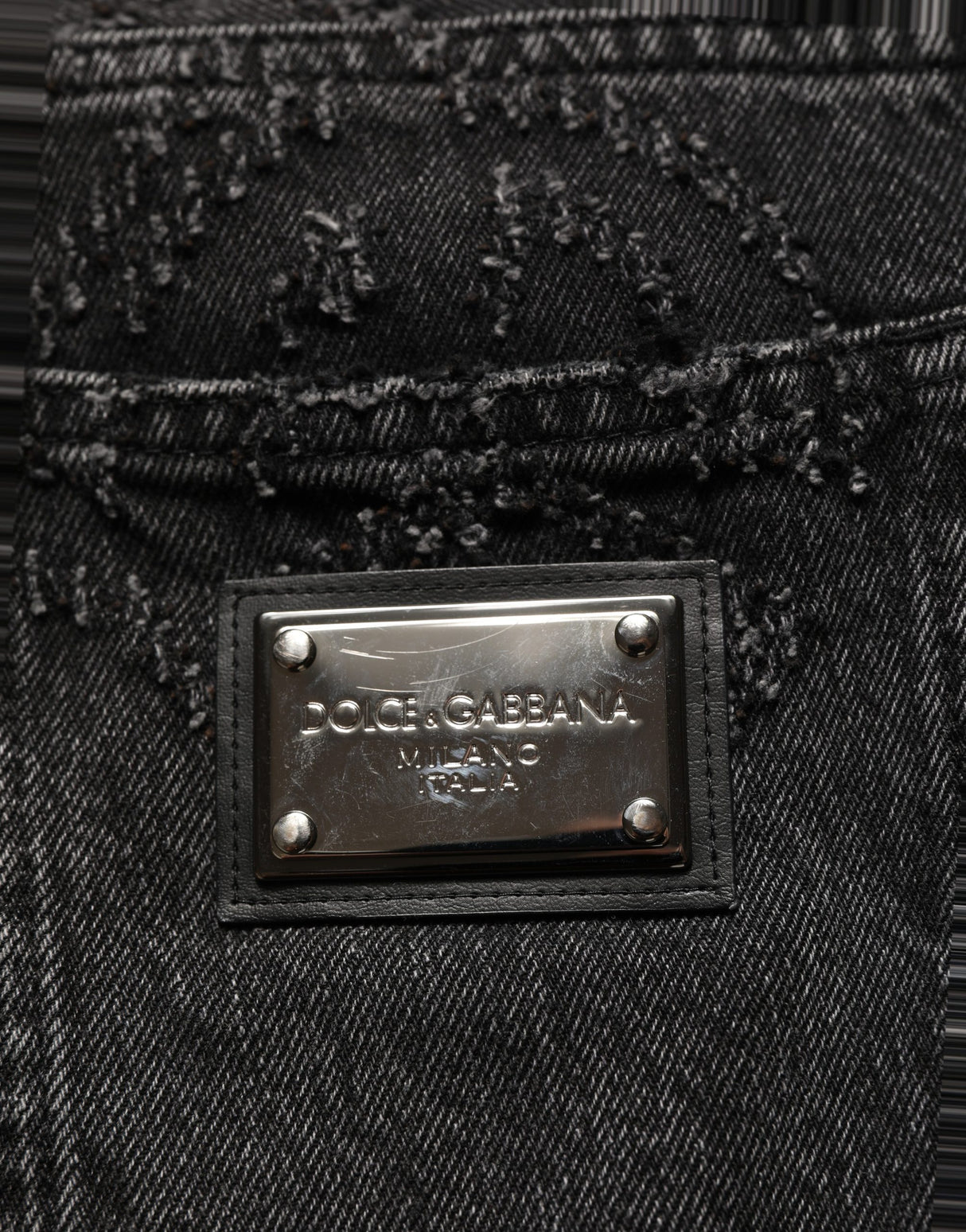 Dolce & Gabbana Dark Gray Cotton WideLeg Oversize Denim Jeans