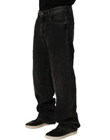 Dolce & Gabbana Dark Gray Cotton WideLeg Oversize Denim Jeans