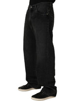 Dolce & Gabbana Dark Gray Cotton WideLeg Oversize Denim Jeans