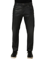 Dolce & Gabbana Dark Gray Cotton Loose Fit Men Denim Jeans