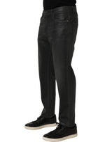 Dolce & Gabbana Dark Gray Cotton Loose Fit Men Denim Jeans