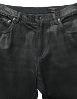 Dolce & Gabbana Dark Gray Cotton Loose Fit Men Denim Jeans