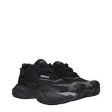 Versace Black Fabric Chunky Sneakers