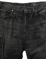 Dolce & Gabbana Dark Gray Cotton Baggy Cargo Men Denim Jeans