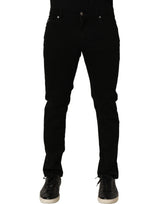 Dolce & Gabbana Black CottonStretch Regular Skinny Denim Jeans
