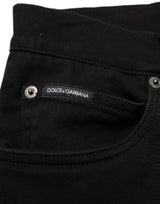 Dolce & Gabbana Black CottonStretch Regular Skinny Denim Jeans
