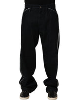 Dolce & Gabbana Black Cotton Stretch Straight Men Denim Jeans