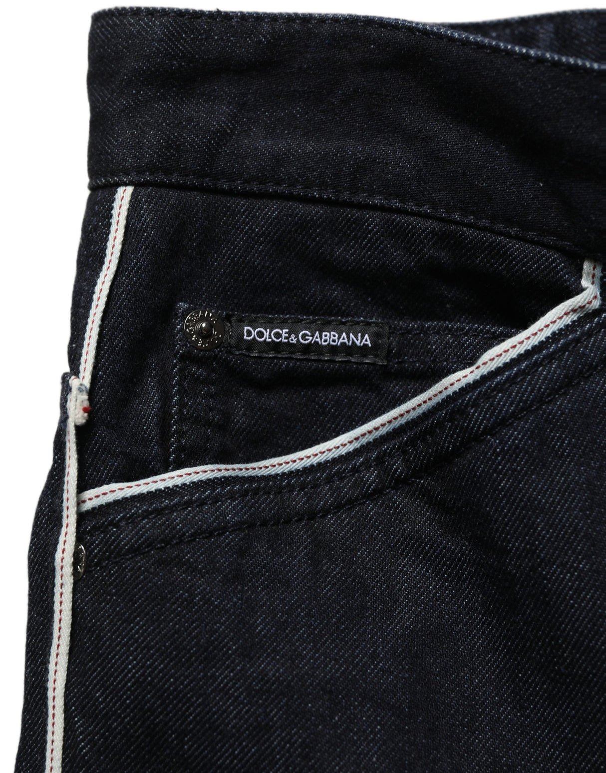 Dolce & Gabbana Black Cotton Stretch Straight Men Denim Jeans