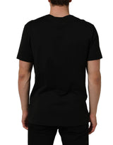 Dolce & Gabbana Black Cotton Crew Neck Short Sleeve T-shirt