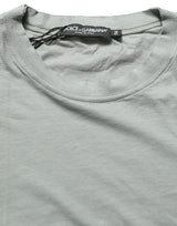 Dolce & Gabbana Green Cotton Short Sleeve Crew Neck T-shirt